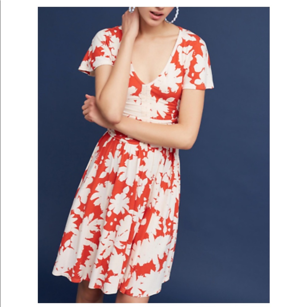 ANTHROPOLOGIE MAEVE short sleeve summer dress XS